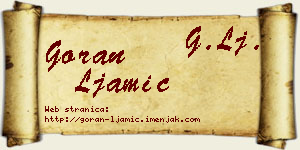 Goran Ljamić vizit kartica